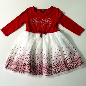 Zunie Christmas Sparkle Glitter Dress Size 4